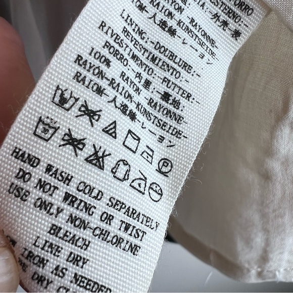 Free People LA Nights Smocked Mini Skirt Neutral Combo Size M - Picture 10 of 12